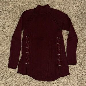 Burgundy Sweater Top